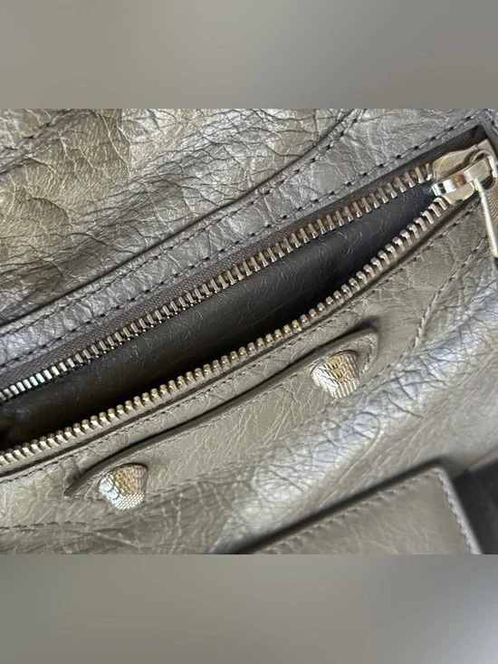 BALENCIAGA CITY BAG GRAY GREY BAG S/S 2016 w/MIRROR SILVER HARDWARE - Picture 4 of 13